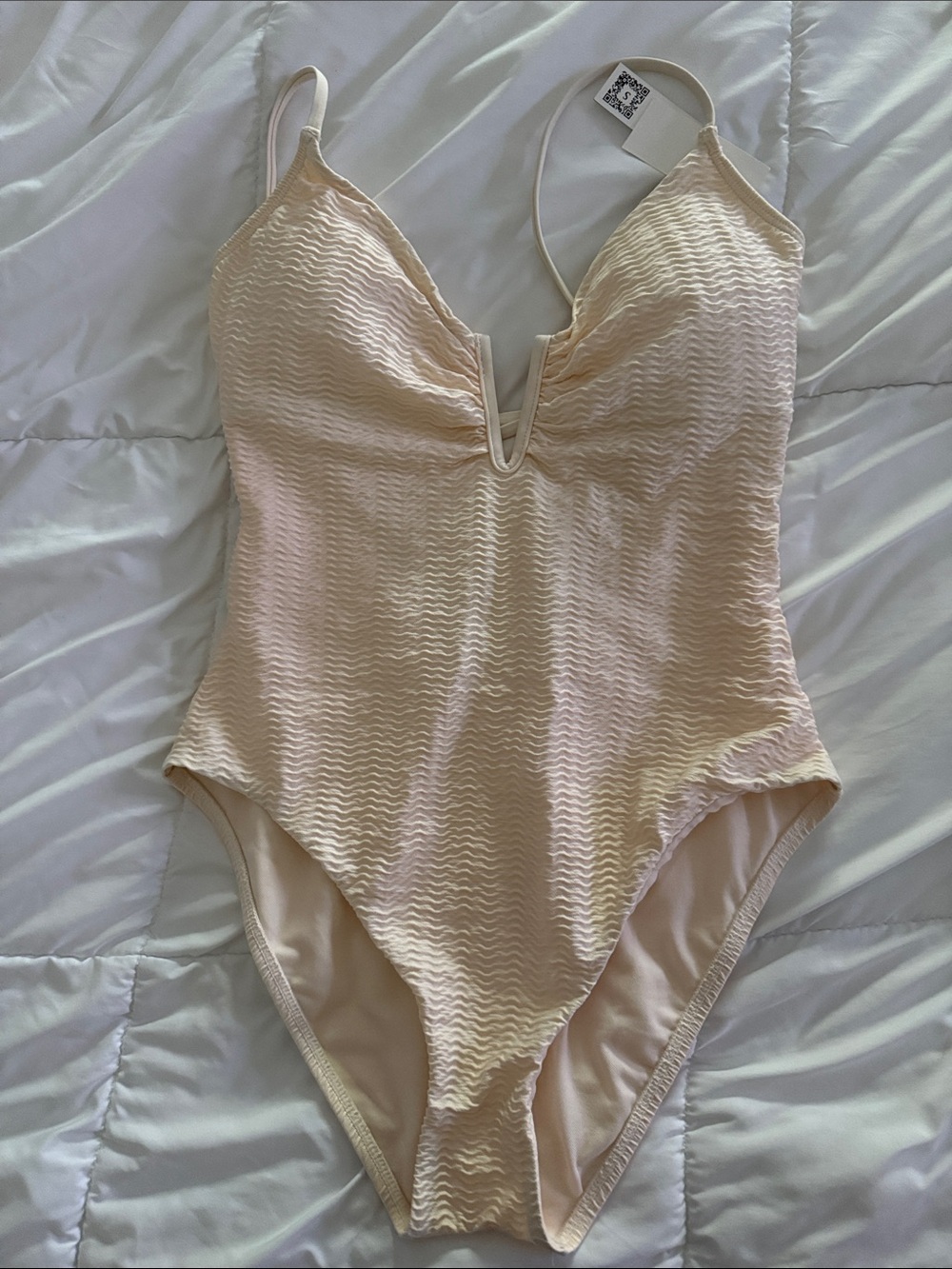 Sanctuary Cream Textured One-Piece Swimsuit